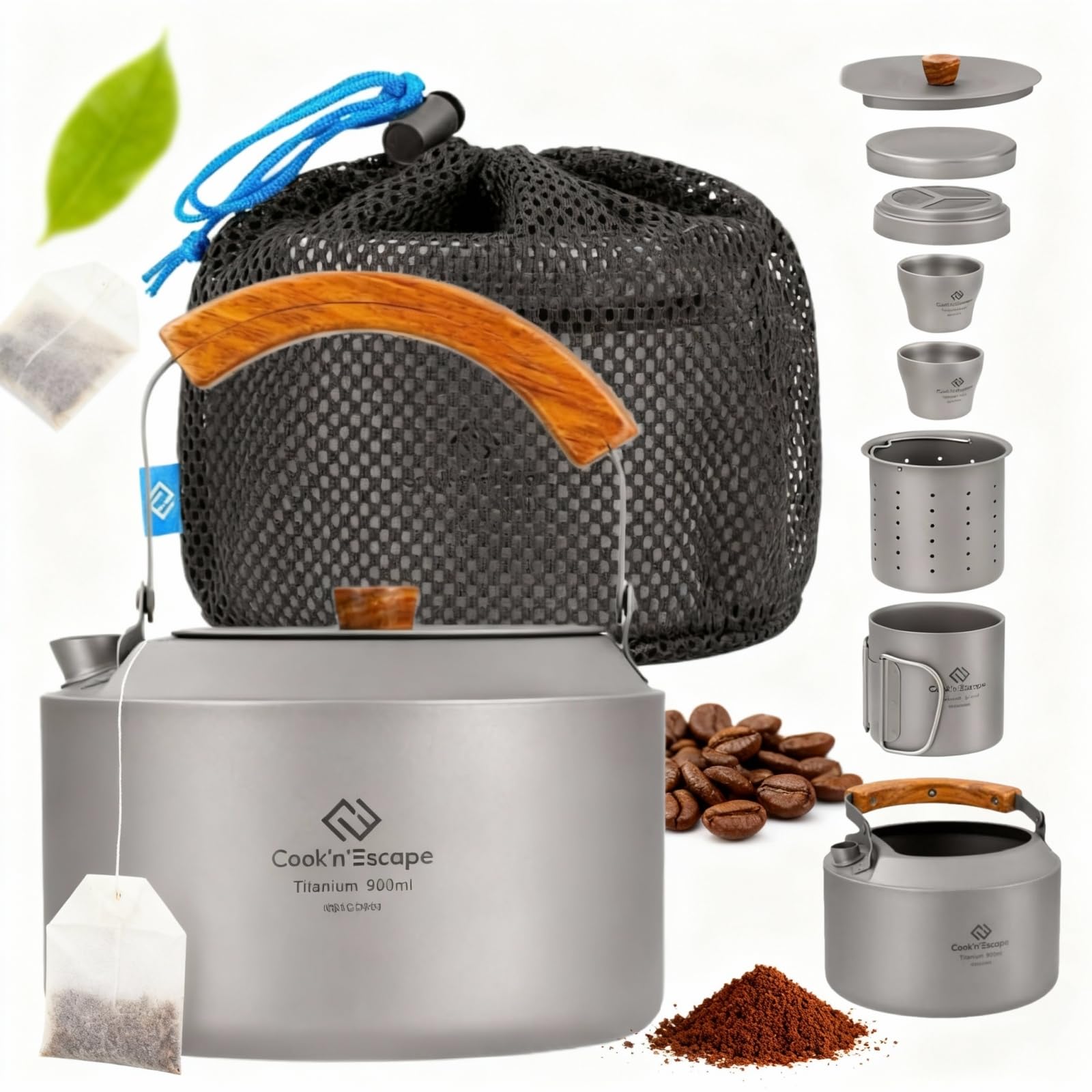 Amazon.co.jp: COOK'N'ESCAPE キャンプ ケトル コーヒー＆ティーセット