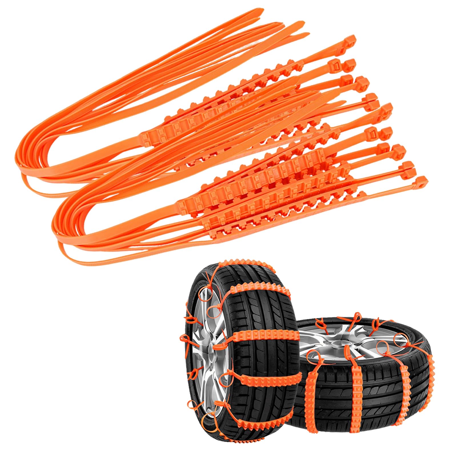 20Pcs Tire Chains for Cars for Nissan Pulsar Rouge Sentra Titan Navara,Anti-Skid Snow Chains,Portable Non-Slip Cable Ties,Reusable Winter Safety Chains for Snow Ice Mud