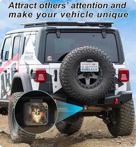 Miniatura 6 de Cubierta de enganche de remolque de 2 pulgadas, cubierta de enganche de remolque para perro Chihuahua, enchufe de enganche de tubo receptor para