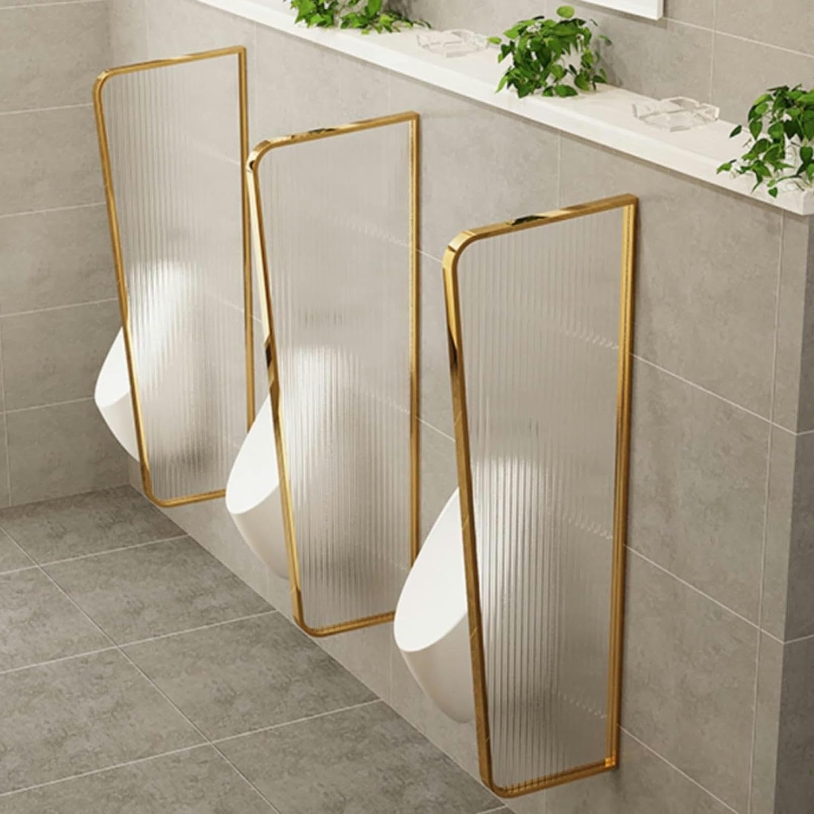 Divisorio divisorio per orinatoio, per servizi igienici da uomo, telaio in acciaio inox, per servizi igienici pubblici, hotel, bar e ristoranti
