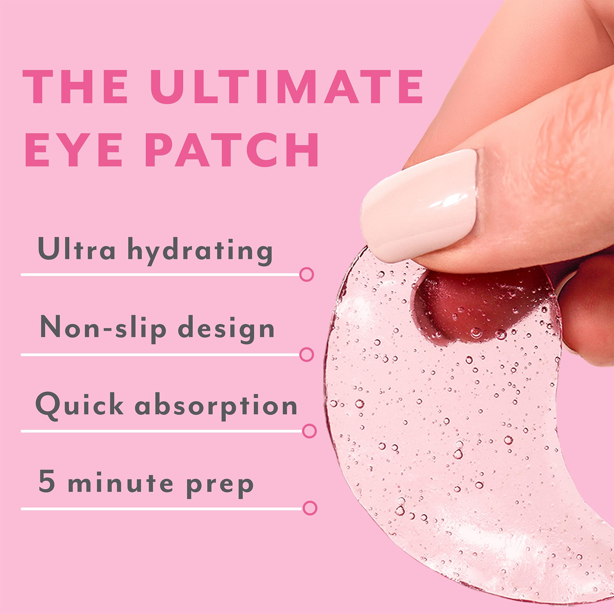 Patchology Serve Chilled Rosé Hydrating Under Eye Patches – Hyaluronic Acid & Antioxidant-Infused Eye Masks to Reduce Dark Circles, Puffiness & Fine Lines - Ideal Skincare Essentials (5 Pairs)