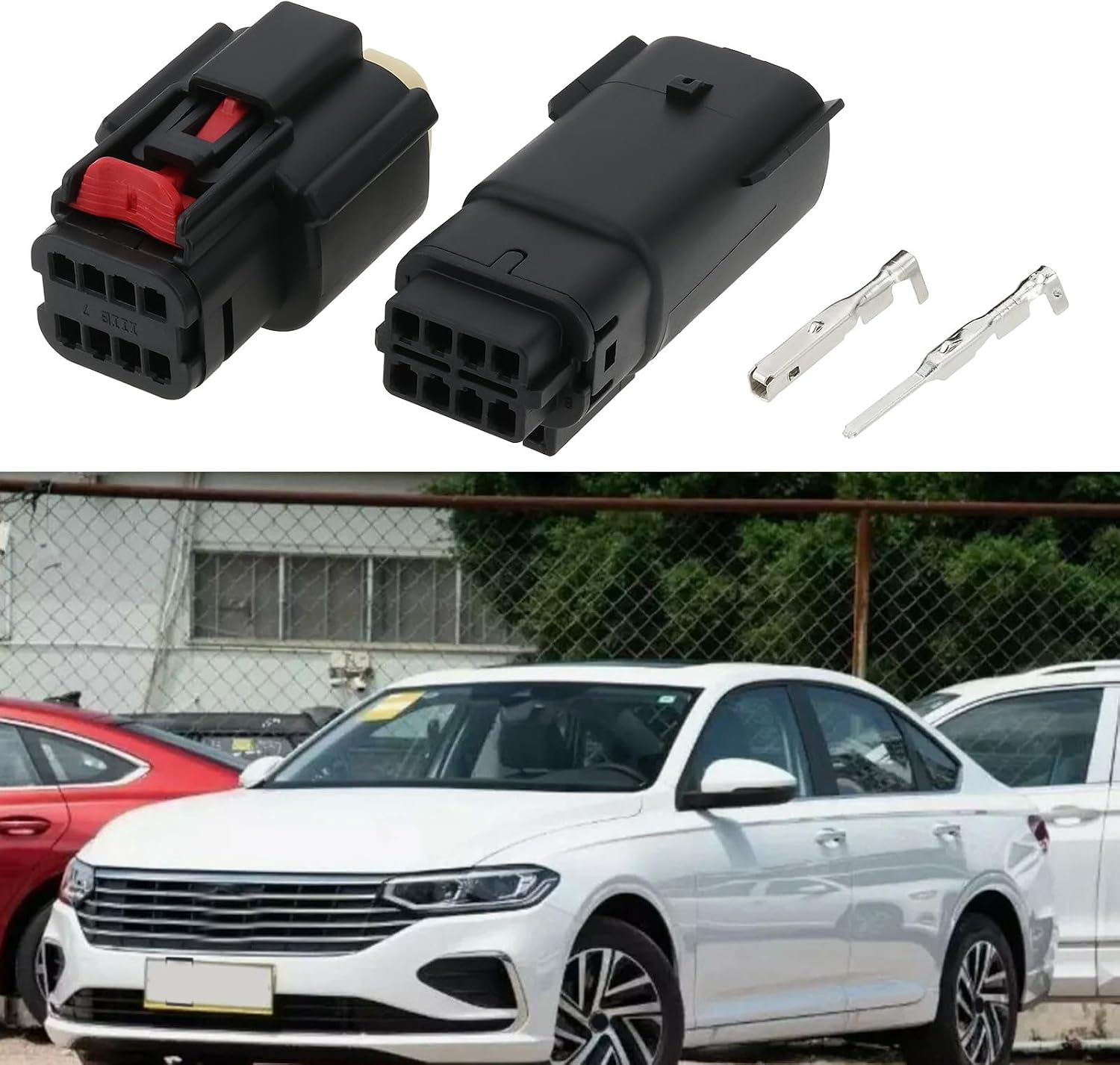 ECSiNG 1 Sets of 8 Pin Wire Connector Automotive Lamp Light Connector Model MX150 8pin Male Female Connector with Terminals Compatible with Molex