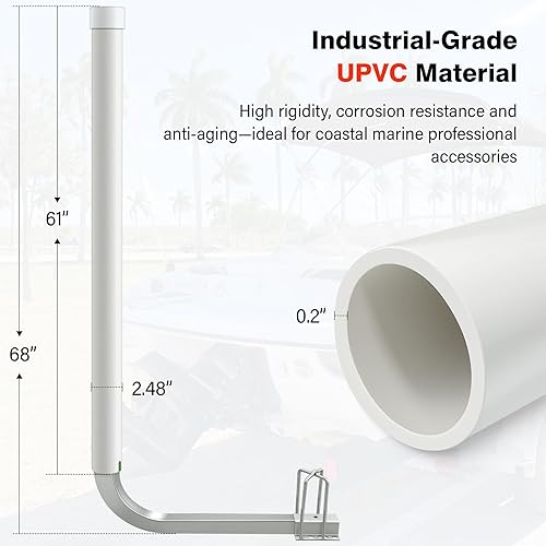Miniatura 2 de Guía de poste de remolque de acero inoxidable 316L de 60 pulgadas en anticorrosión de agua de mar, guía de remolque de barco de 60 pulgadas, 2