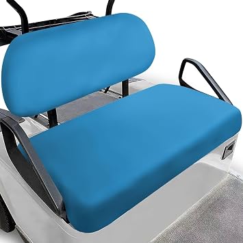 Golf Cart Rear Bench Seat Cover with Armrests, Breathable Stretch Seat Protector for Most 2-Person Golf Carts