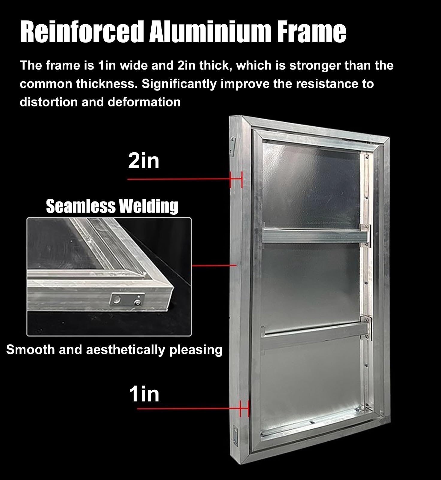Magnetische Revisionsklappe Aluminiumrahmen 45x65cm für Sanitärinstallationen