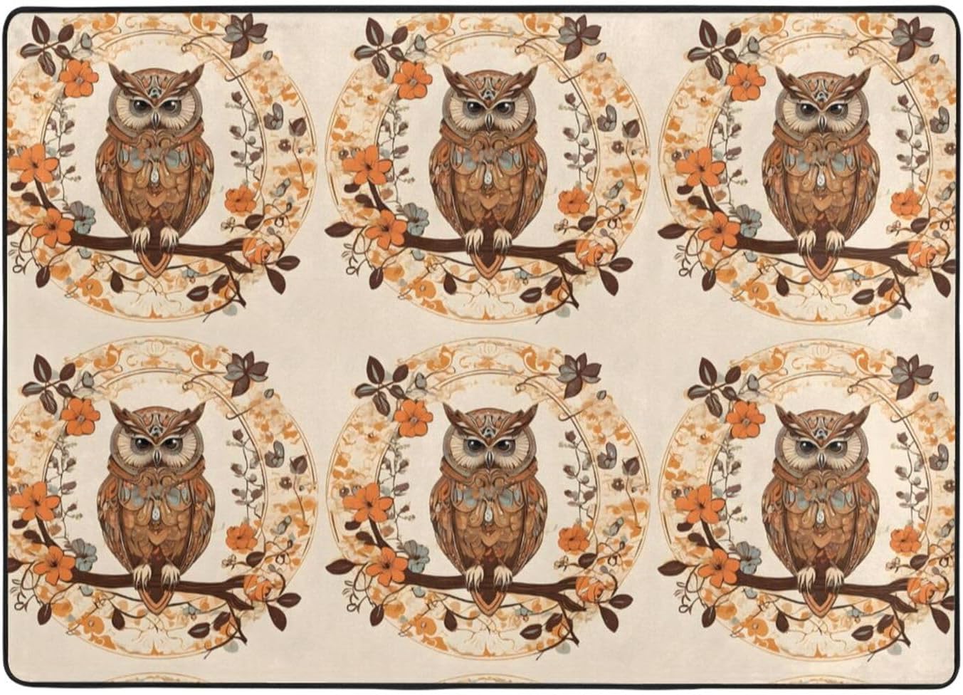 Flannel Non-Slip (Owl Beliefs) Rug Pad 80×50in Soft Washable Protective for Hardwood Floors Bedroom Bathroom Living Room