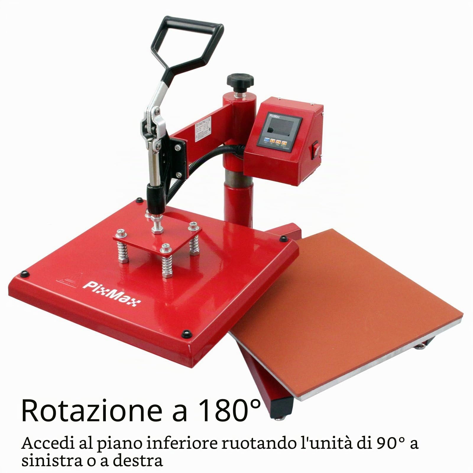 PixMax - Pressa a Caldo Swing 38cm Per Sublimazione su Magliette & Plotter da Taglio Vinile