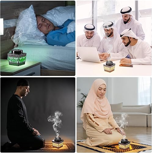 Miniatura 7 de Mini quemador de incienso portátil Bakhoor recargable USB difusor de aroma eléctrico árabe soporte de incienso musulmán decoración del hogar
