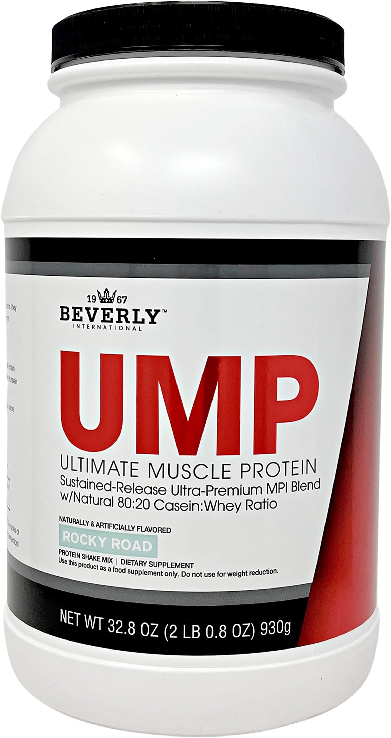 UMP Protein Powder, Rocky Road. Unique Whey-Casein Ratio Builds Lean Muscle. Easy to Digest. No Bloat. (32.8 oz) 2lb .8 oz