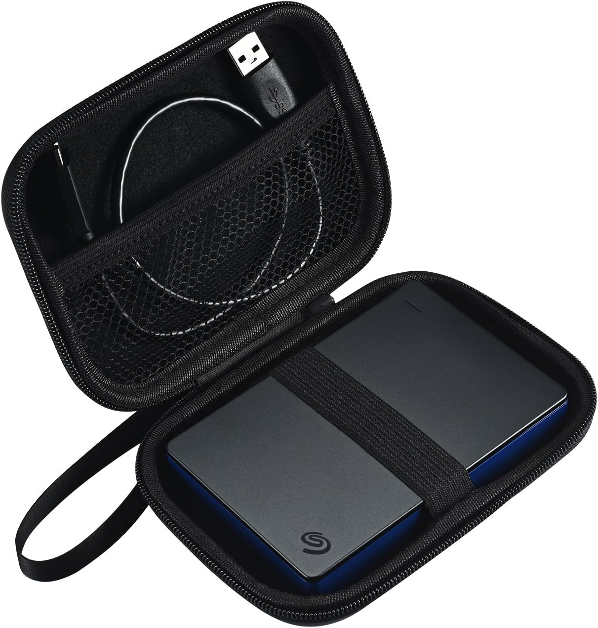 Crefotu Carrying Case for Seagate PS4 hard drive, Seagate 2TB and 4TB Game Drive for PlayStation 4, Portable case with Hand Strap