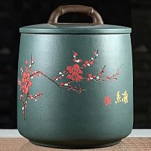 Ceramic Rice Jar With Lid - Large Airtight Food Storage Dispenser - Kitchen Grain Jars - Rice Storage Box - Household Rice Barrel - Ceramic Rice Cylinder For Flour FoodD