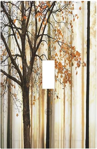 Miniatura 10 de Cubierta de interruptor de luz de 3 cuadrillas con diseño de flores azules púrpuras, cubierta de placa de pared de triple palanca, arbustos florales