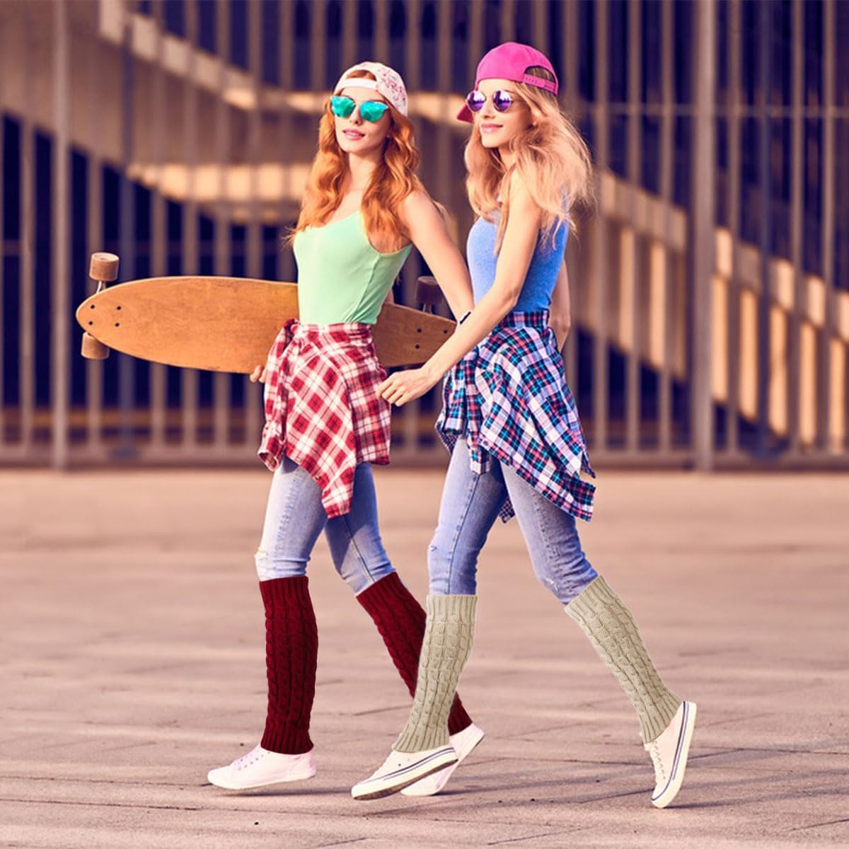 Leg Warmers,Crochet Knit Leg Warmers Winter Warm Long Boot Socks for Women 80s Sports Party Yoga Accessories