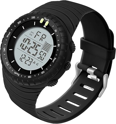 findtime Reloj deportivo digital para hombre, pantalla LED impermeable, reloj militar de cara grande, electrónico resistente con alarma de cronómetro