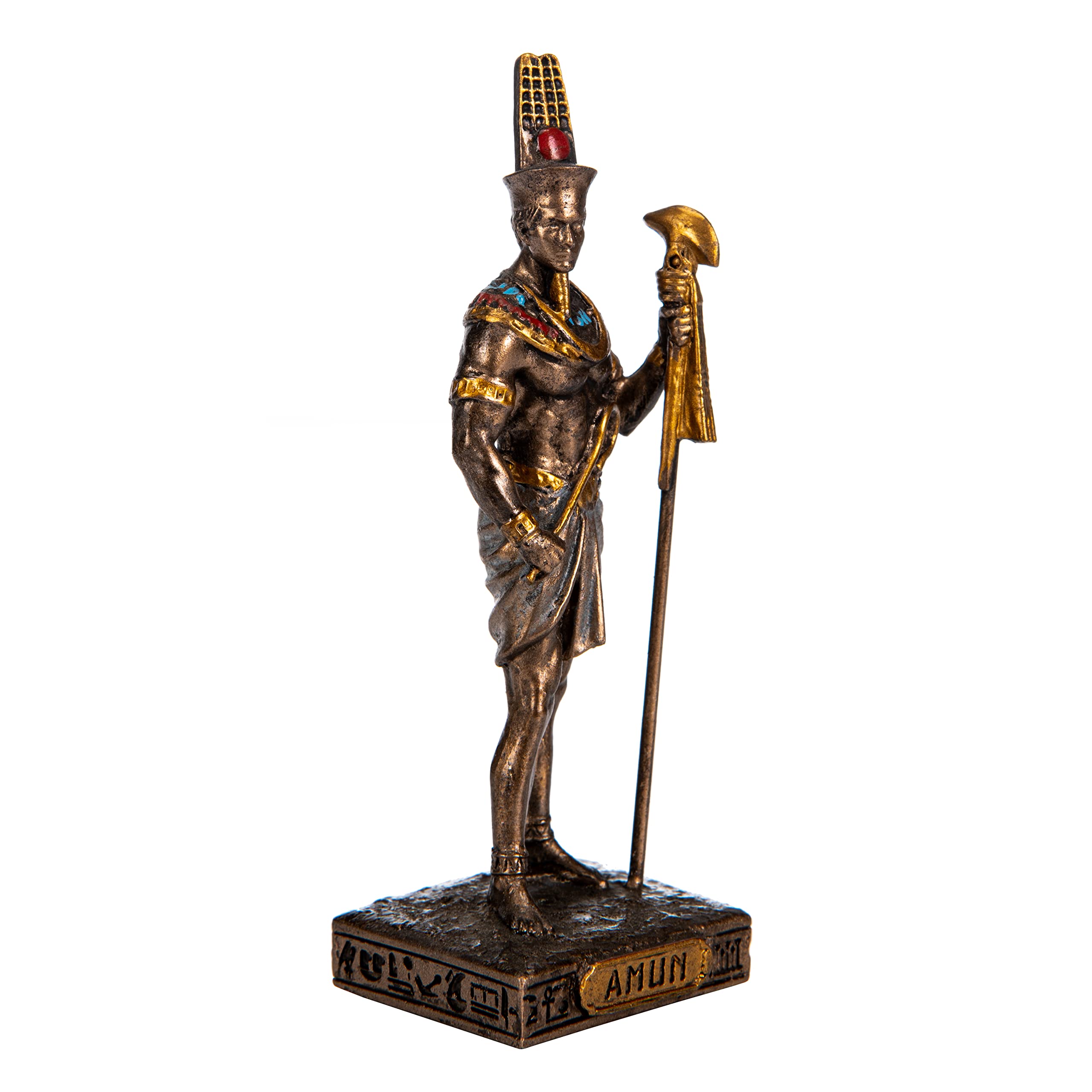 Statuette Dieu Égyptien Amon – Figurine Résine Vintage – Collection Égypte