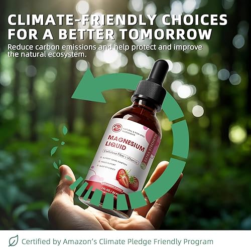 Miniatura 9 de M inch Líquido de glicinato de magnesio, gotas líquidas de magnesio de alta absorción con fibra de celulosa, bromelina, vitamina B6, C, D, zinc,