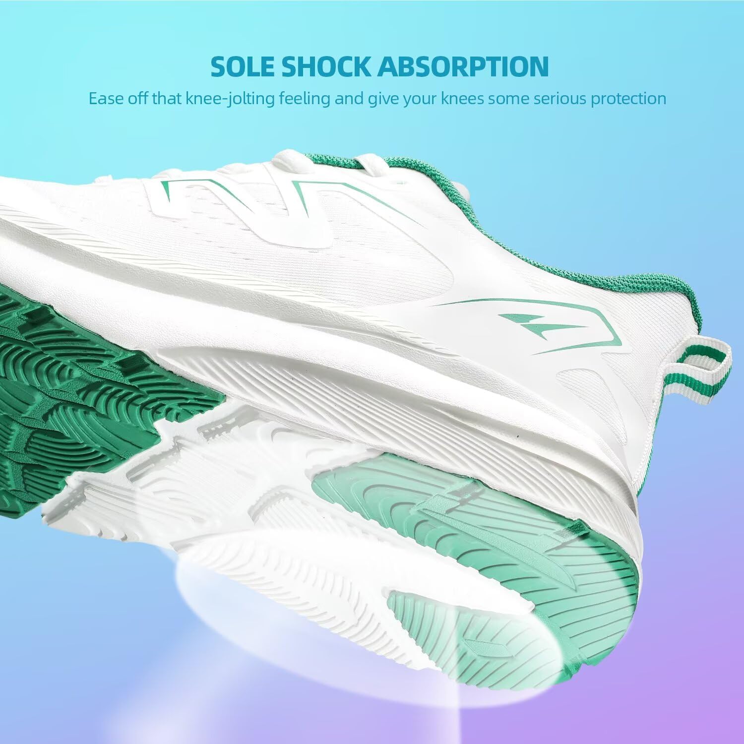 KDN Men's Wide Toe Box Shoes Cushioned Road Running Shoes Non Slip Mens Walking Sneakers for Wide Feet Comfortable Athletic Gym Workout Shoes Wide Width - Image 4