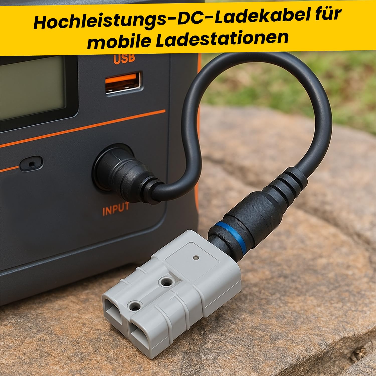 Offgridtec® Kabel adaptera Anderson wtyczka do DC-8 mm męski do modułów FSP i walizki solarnej 20 cm
