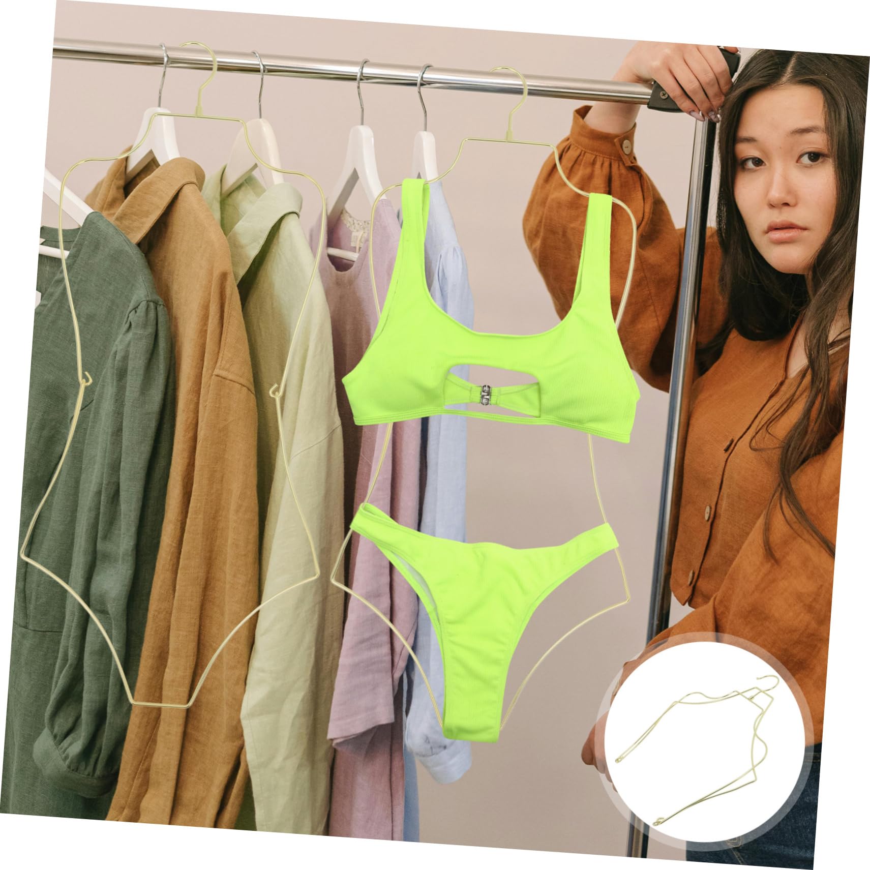 Amazon｜Cabilock 2個水着ハンガー 折りたたみ式 ビキニ用 衣類