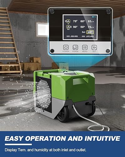 Miniatura 3 de ALORAIR LGR - Deshumidificador comercial con bomba de 264 PPD, deshumidificador industrial de hasta 3,000 pies cuadrados, portátil, para