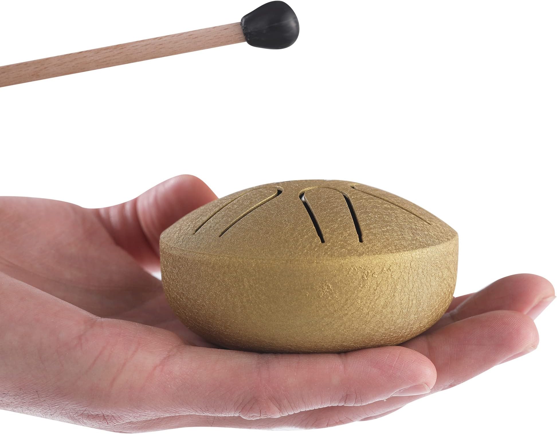 Steel Tongue Drum 3 inch 6 Notes Mini Handpan Percussion Instrument for Meditation Healing Concert