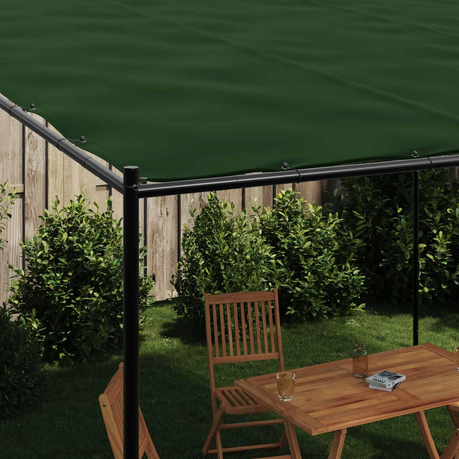 Pawilon 4 x 3,98 x 2,67 m, zielony, poliester, stal z regulowanym