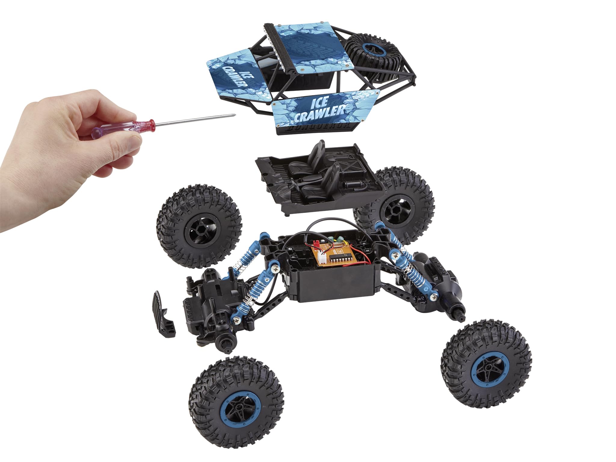 Revell Calendario dell'Avvento RC Crawler I, calendario dell'avvento telecomandato per artigiani, per ragazzi, ragazze e adulti, regalo per Natale dai 10 anni