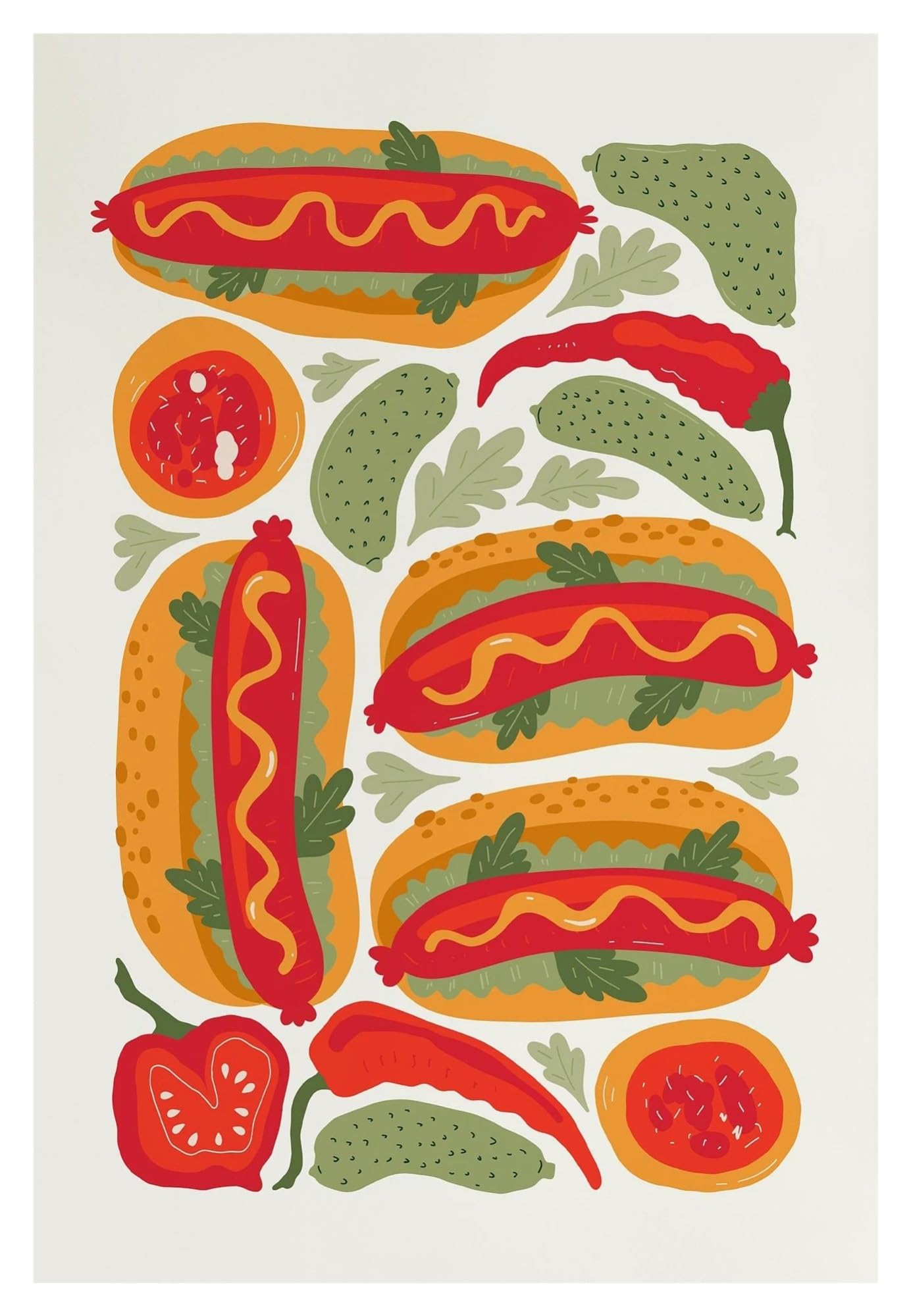 Cuadro sobre lienzo estético XENITE de comida, el póster ideal de 40x60cm para el comedor.