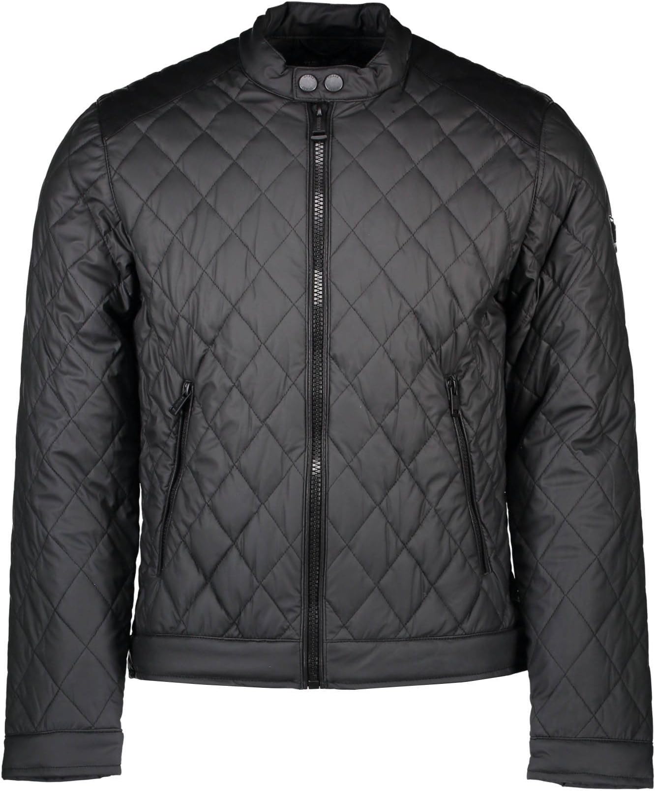 Guess Stretch Leather Touch Jacket, Farbe:Noir/Jet Black;Gr.:XX-Large