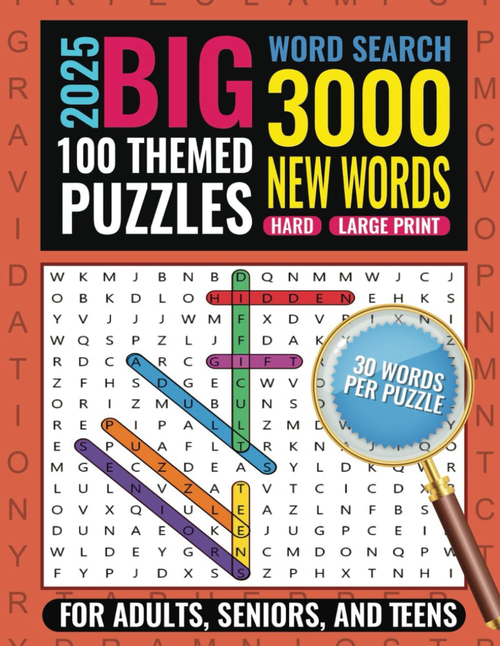 Big Word Search Puzzle Book For Adults 2025 (Volume 2) (Hard): 100 Themed Puzzles, 3000 Words (no repeat), 30 Words per Puzzle, Hard Difficulty, ... For Adults, Seniors, and Teens (Large Print))