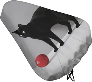 Waterproof Bicycle Seat Covers Black Cat Bike Seat Cover | Universal Bicycle Saddle Cover with Drawstring, Rain Dust & Sun Protection Bike Seat Cushion Cover for Road, Mountain Bikes