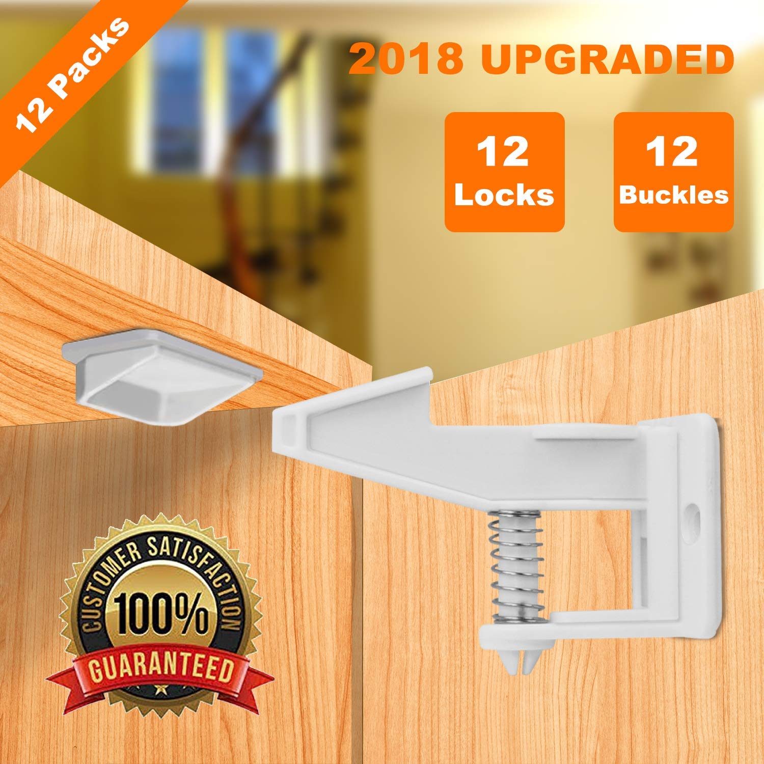 Locks Child Proof Latch, QcoQce Easy Install Baby Proof Safety