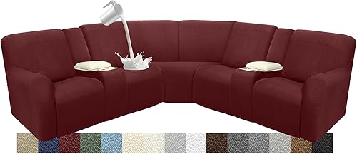 Miniatura 57 de Fundas de sofá reclinable impermeable para sección seccionales Fundas lavables para sofá en forma de L para sofás reclinables Fundas elásticas para