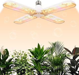 200W LED Grow Light, 552 LEDs Sunlike Full Spectrum Grow Light Bulb with 4 Adjustable Panels, Waterproof Plant Lamp for Indoor Plants, Hydroponic, Greenhouse, Indoor Garden