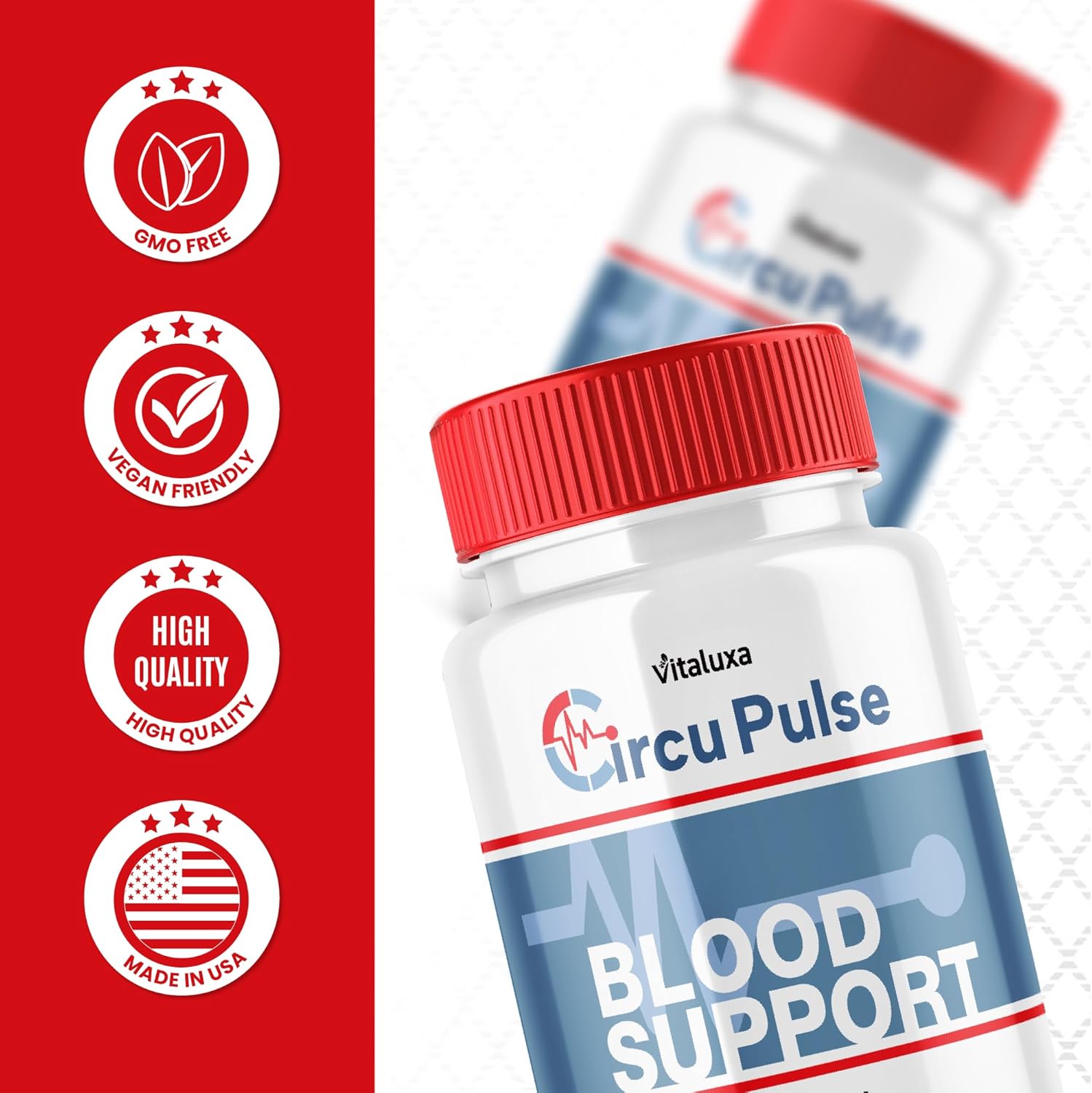 (3 Pack) CircuPulse Blood Support, Circu Pulse Blood Glycogen Supplement Capsules Advanced Balance Formula Maximum Strength, Ciruculation Flow Pills Health Wellness Natural Pressure Blend (180 Ct)