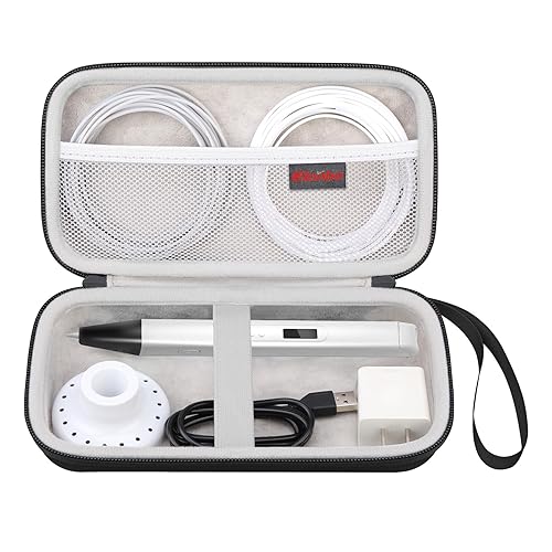 Elonbo MYNT3D - Estuche de transporte para bolígrafo 3D de impresión profesional con pantalla OLED, bolsillo de malla adicional para filamento de