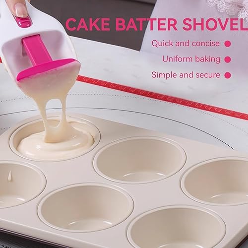 Miniatura 2 de 2Pcs Batter Dispensers Cake Pastry Spatula Spoon Cupcakes Shovel Cake Dispensing Spoon Durable Baking Pastry Tools