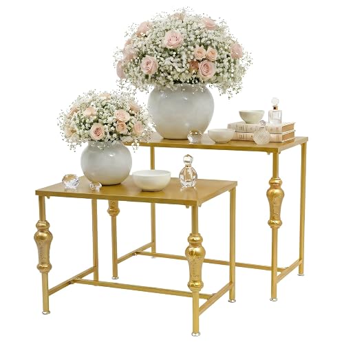 Retail Display Tables Gold Boutique Nesting Tables | 2 Piece