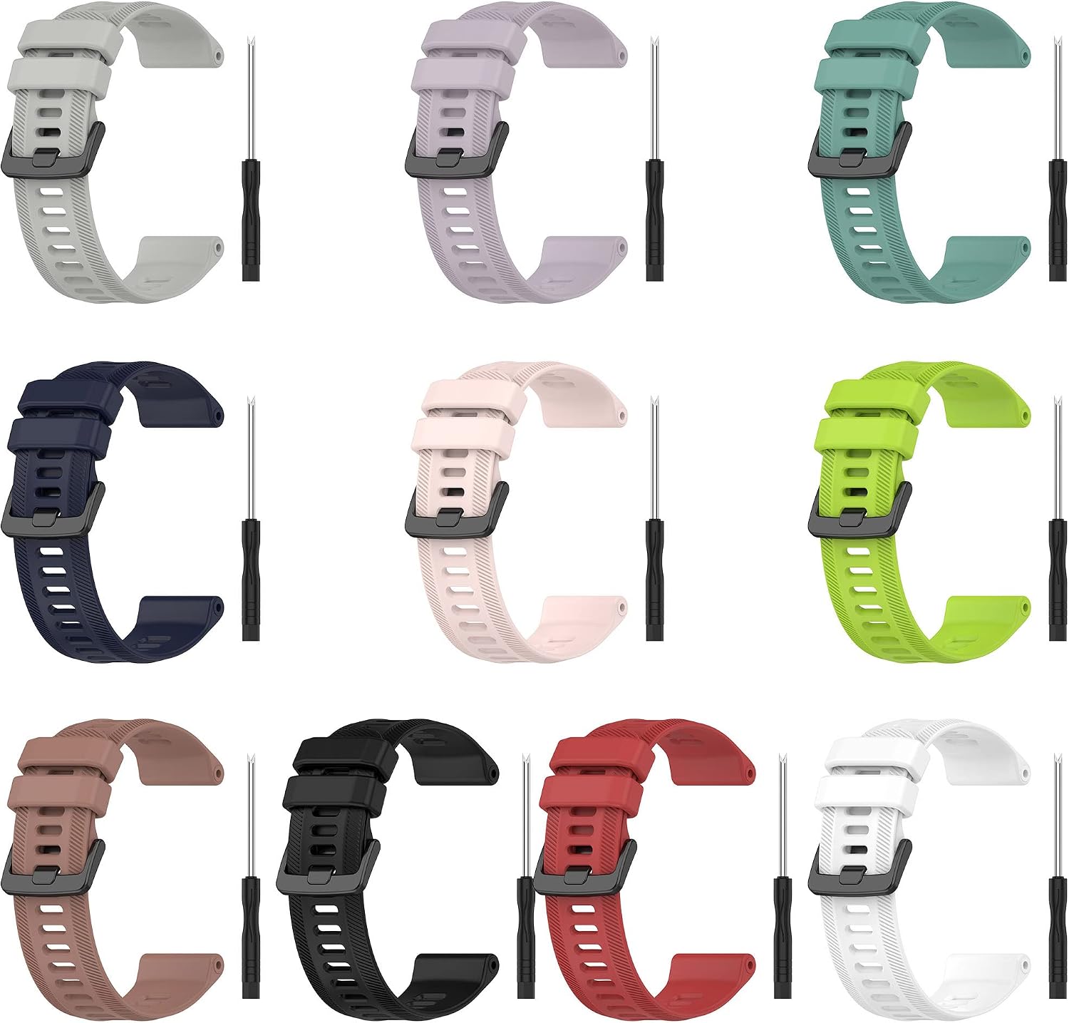 Compatible with Garmin Forerunner 955 Watch Band for Women Men, Soft Silicone Replacement Bands Wristbands Accessory Straps Compatible with Garmin Forerunner 955 Solar Smartwatch