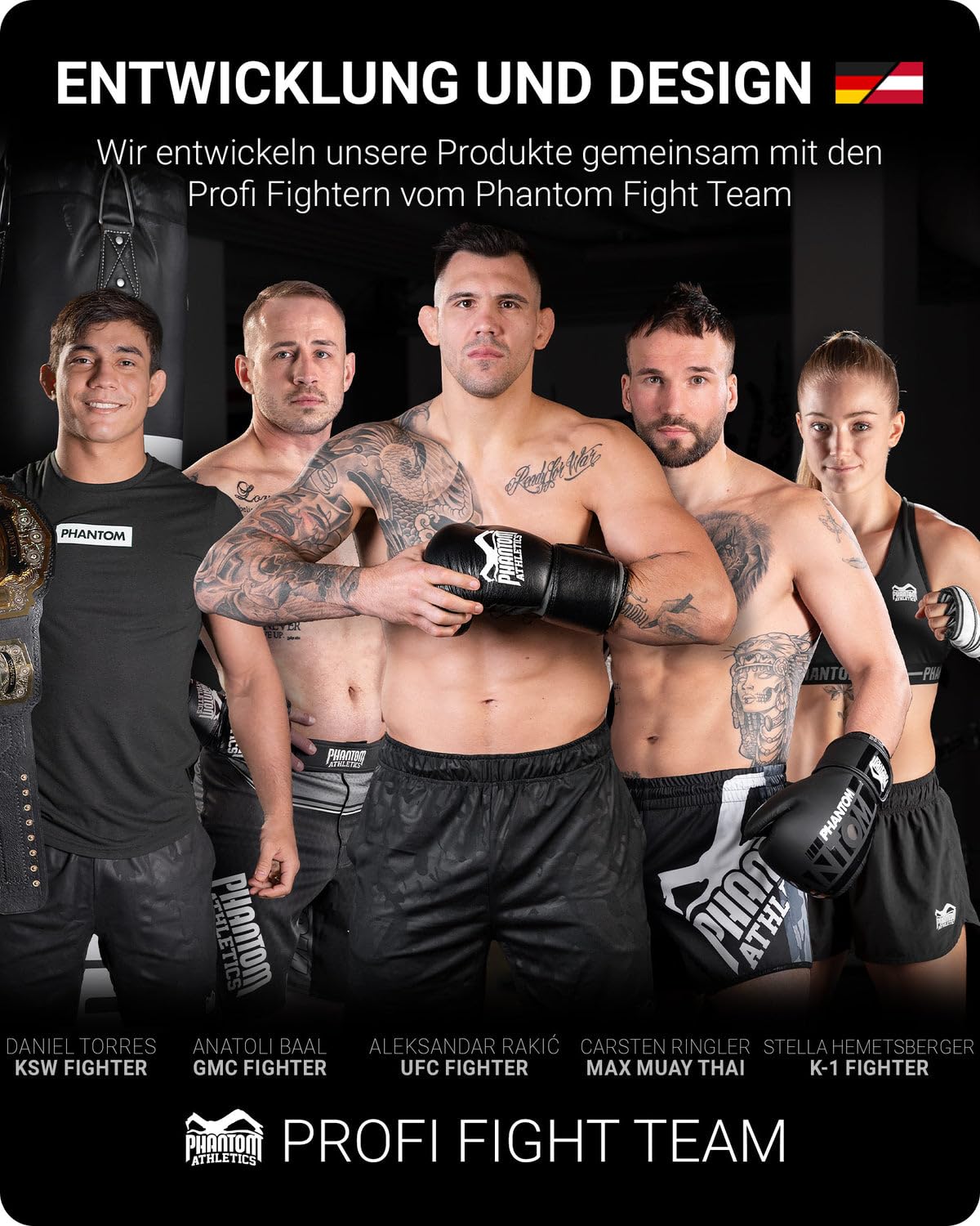 Phantom Elite ATF | 10-16 oz | Guanti professionali da boxe per arti marziali, allenamento e competizione, MMA, Kickboxing, Muay Thai