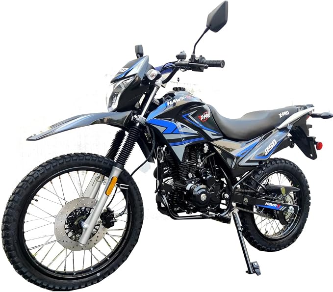 X-PRO Upgraded New Hawk-X Enduro 250cc Motorcycle Dual Sports Dirtbike,