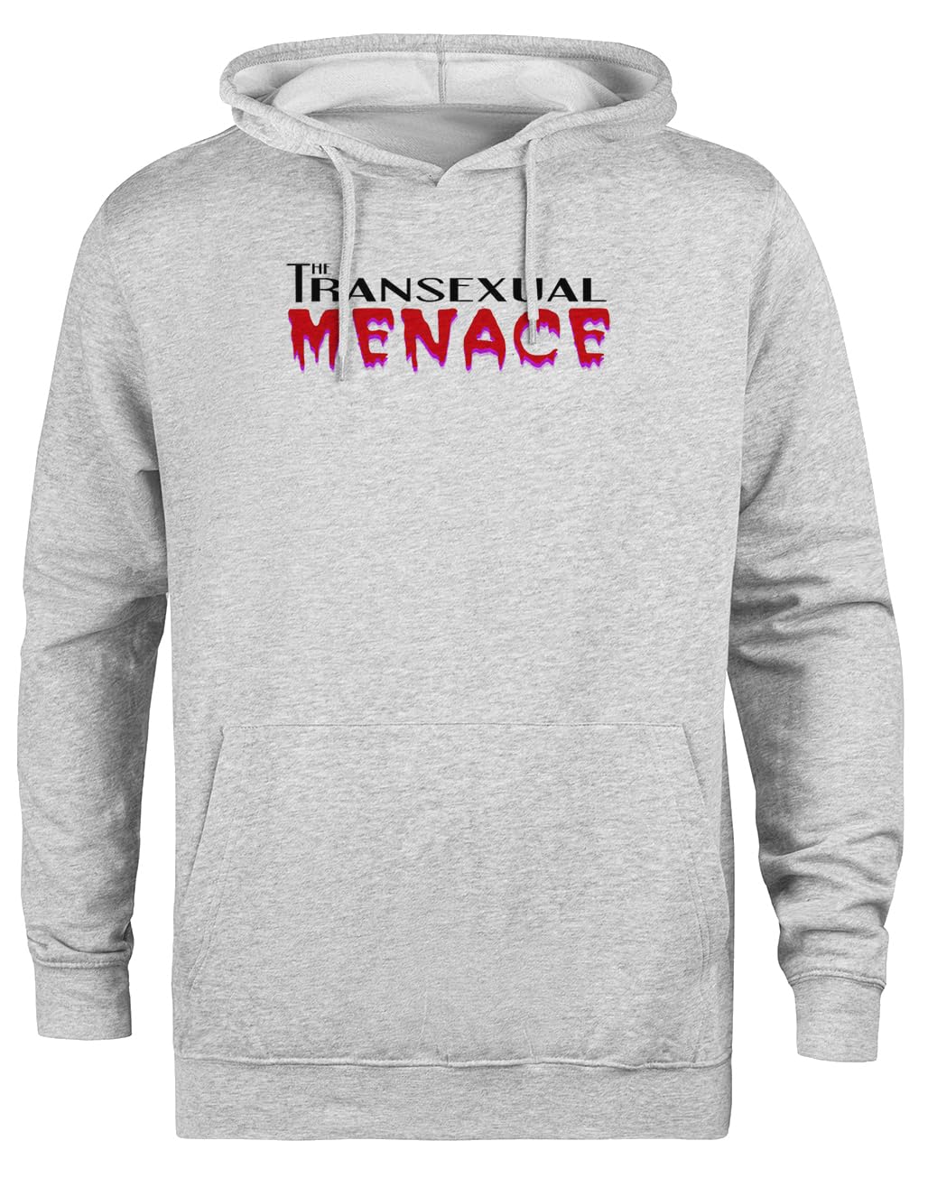 The Transexual Menace Felpa con Cappuccio Grigia Unisex Giacca con Cappuccio Ecologica