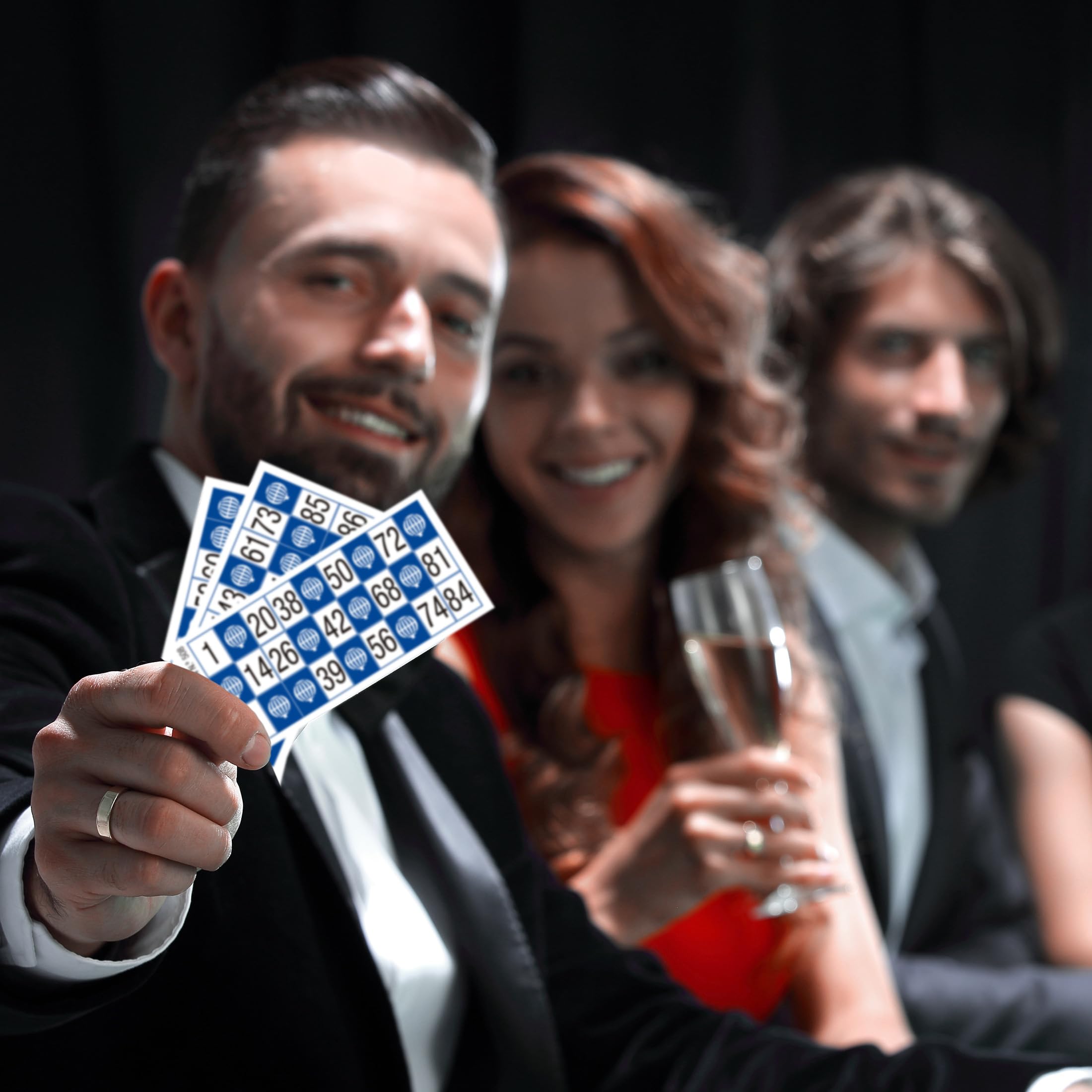Paperafero | 1800 Cartones Bingo de 90 Bolas en Verde, Azul y Burdeos + 10 Rotuladores Rojos | Bingo Cartones : Asociaciones, Eventos, Fiestas, Residencias, Actividades, etc | Cartones de Bingo