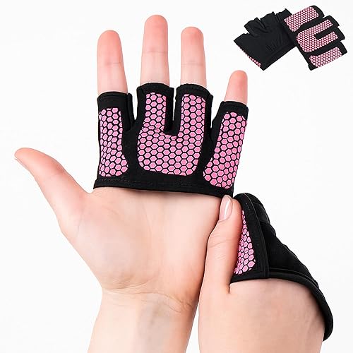 Guantes de entrenamiento de cuatro dedos para mujer, ultra delgados, transpirables, antideslizantes, con agarre antideslizante, protección de palma disponible en Yaxa Guatemala