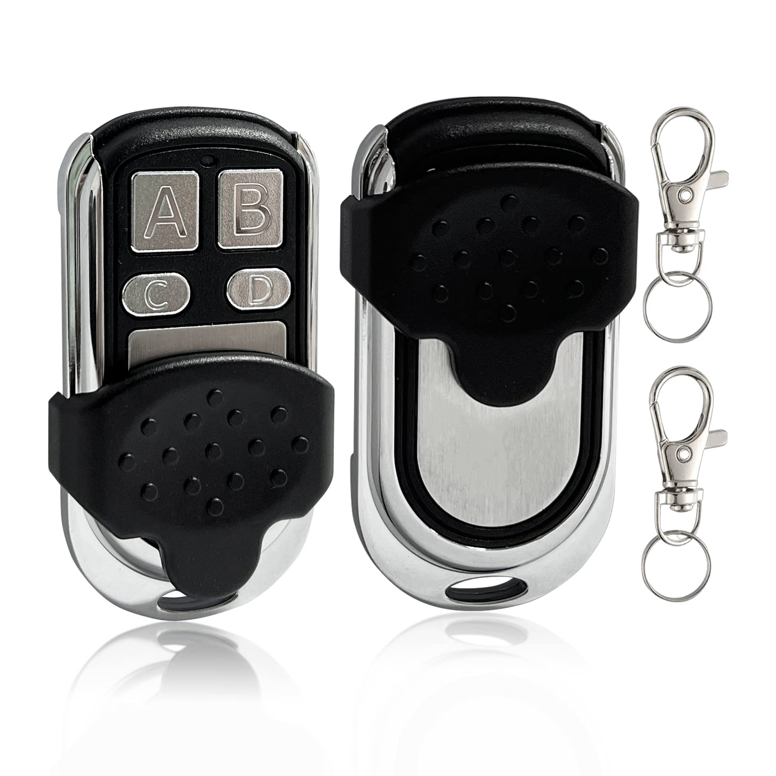 QSDIYRF 4-in-1 Remote Control Duplicator 4 Buttons Garage Remote Only Works for GTO Mighty Mule/Allstar QuickCode/Linear MegaCode Remote Control 318MHz Garage Door Opener Remote (2 Pack)