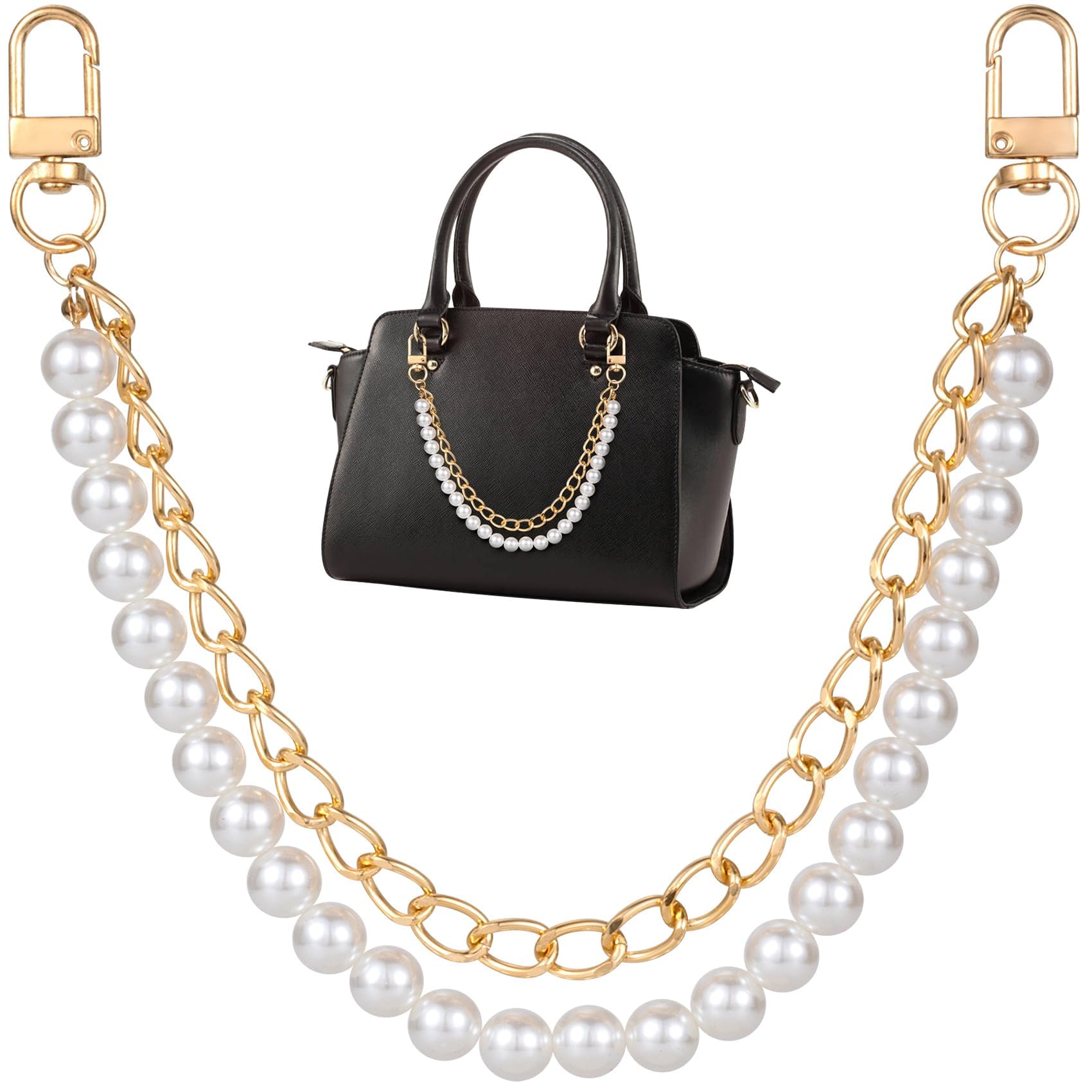 Set 4 Catene Per Borse In Metallo Dorato - 40/60/100/120cm - Accessori Moda Sostituibili Per Borsette - Foto 13