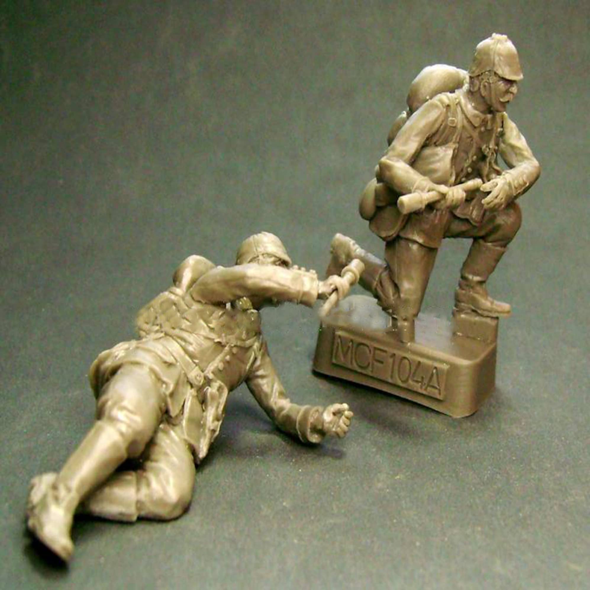 Figurine Soldat Allemand WWII 1/35 - Maquette Résine à Monter Et Peindre (non Assemblée)