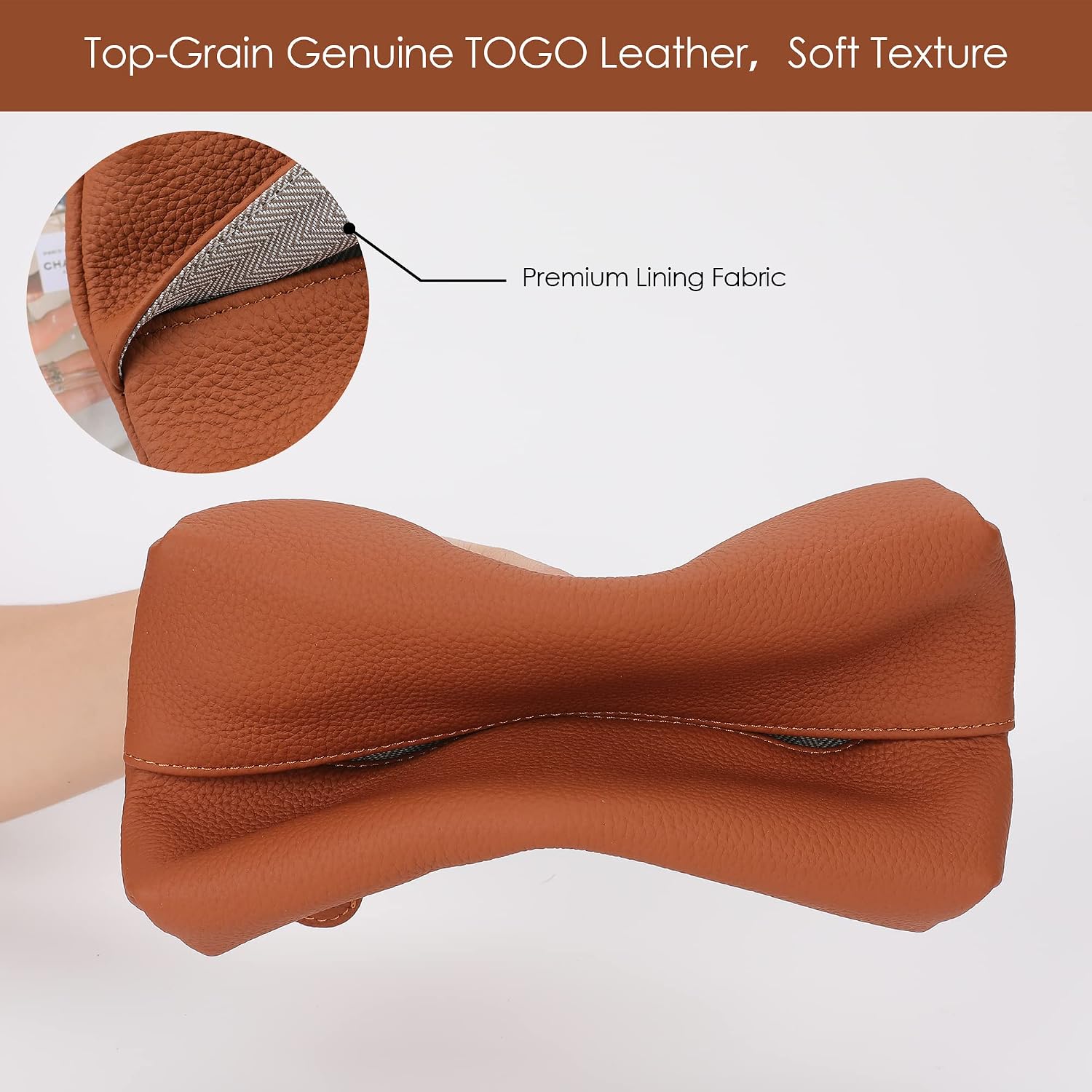 KINIVA Car Tissue Holder Sun Visor Napkin Tissue Box Holder for Car Visor Leather Tissue Holder Dispenser for Car(Brown) image 4