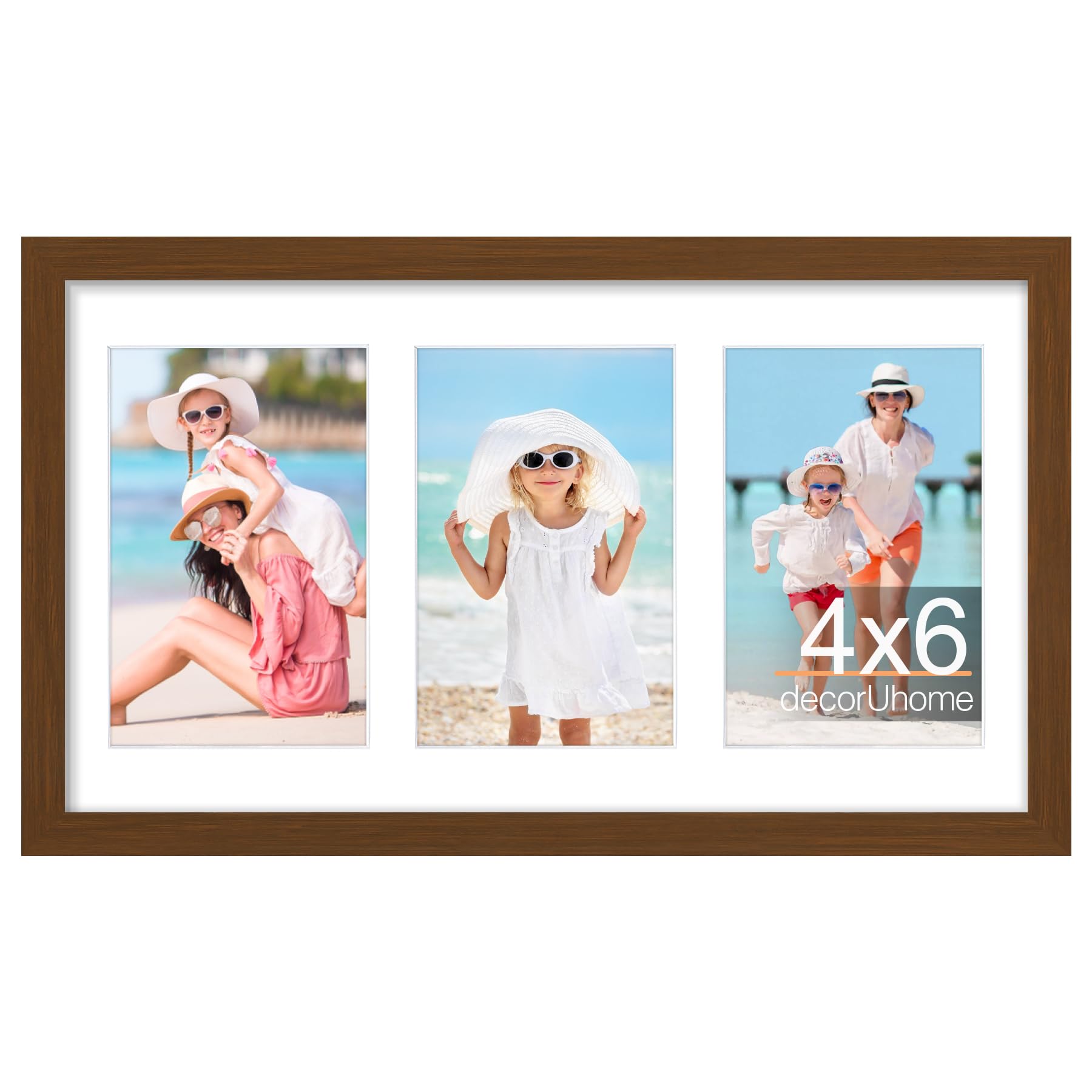 Cadre photo de 20,3 x 35,6 cm haut de gamme avec passe-partout biseauté