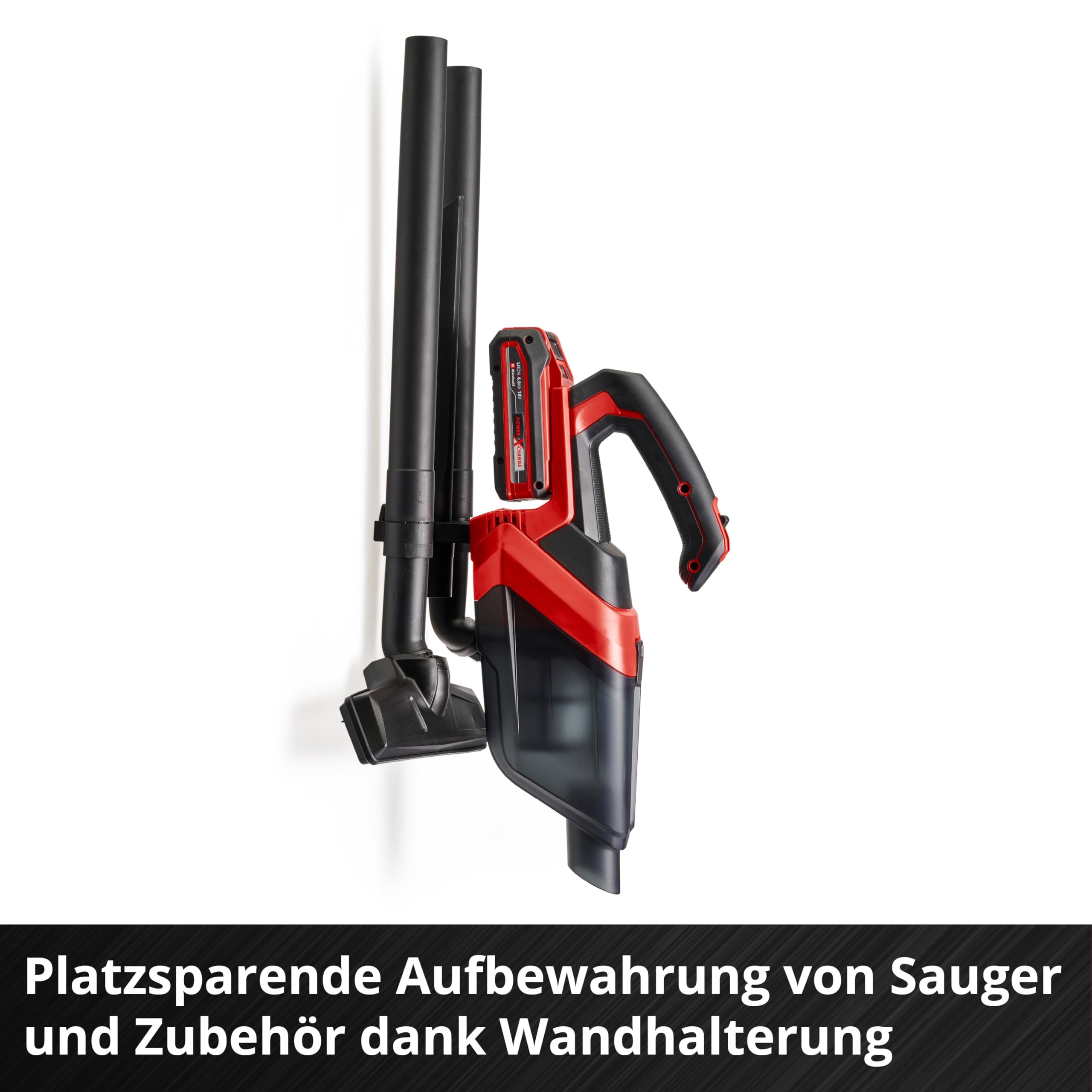 Einhell Akku-Handstaubsauger TE-HV 18/06 Li-Solo Power X-Change (18 V, 72 mbar Saugleistung, inkl. Fugendüse, Polsterdüse, Bodendüse, 0,6 L Staubbehälter, ohne Akku)